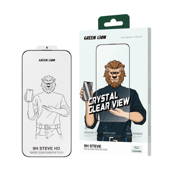 Green Lion HD Tempered Glass For iPhone 16 Series